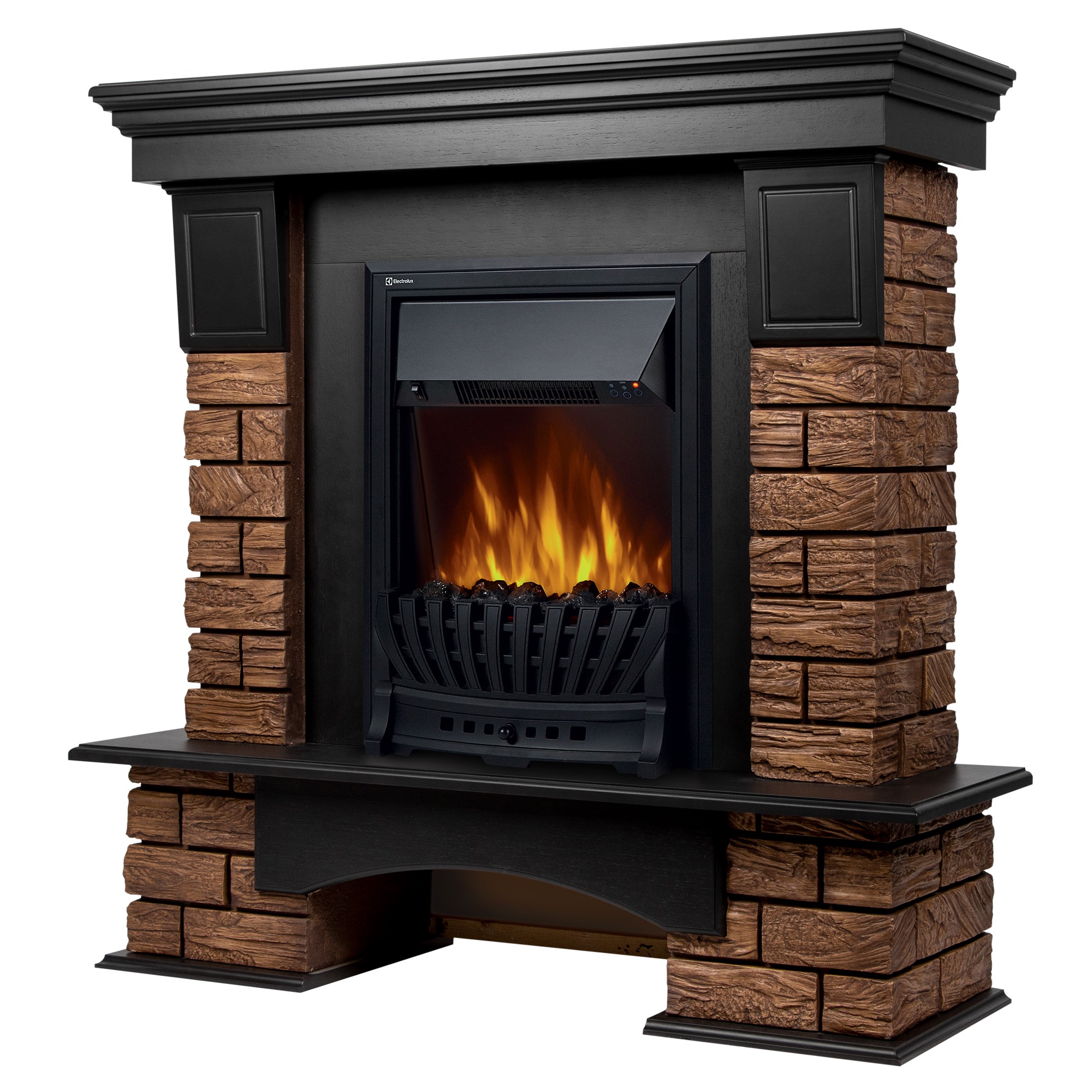Портал Firelight Forte Wood Classic камень темный, шпон венге