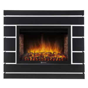 Каминокомплект: Очаг Electrolux EFP/P-3020LS N, портал Moderno 30 шпон чёрный дуб