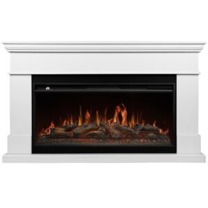 Каминокомплект: Очаг Royal Thermo Aurora RTFP/P-AR40LS, портал California 42/40/36, белый