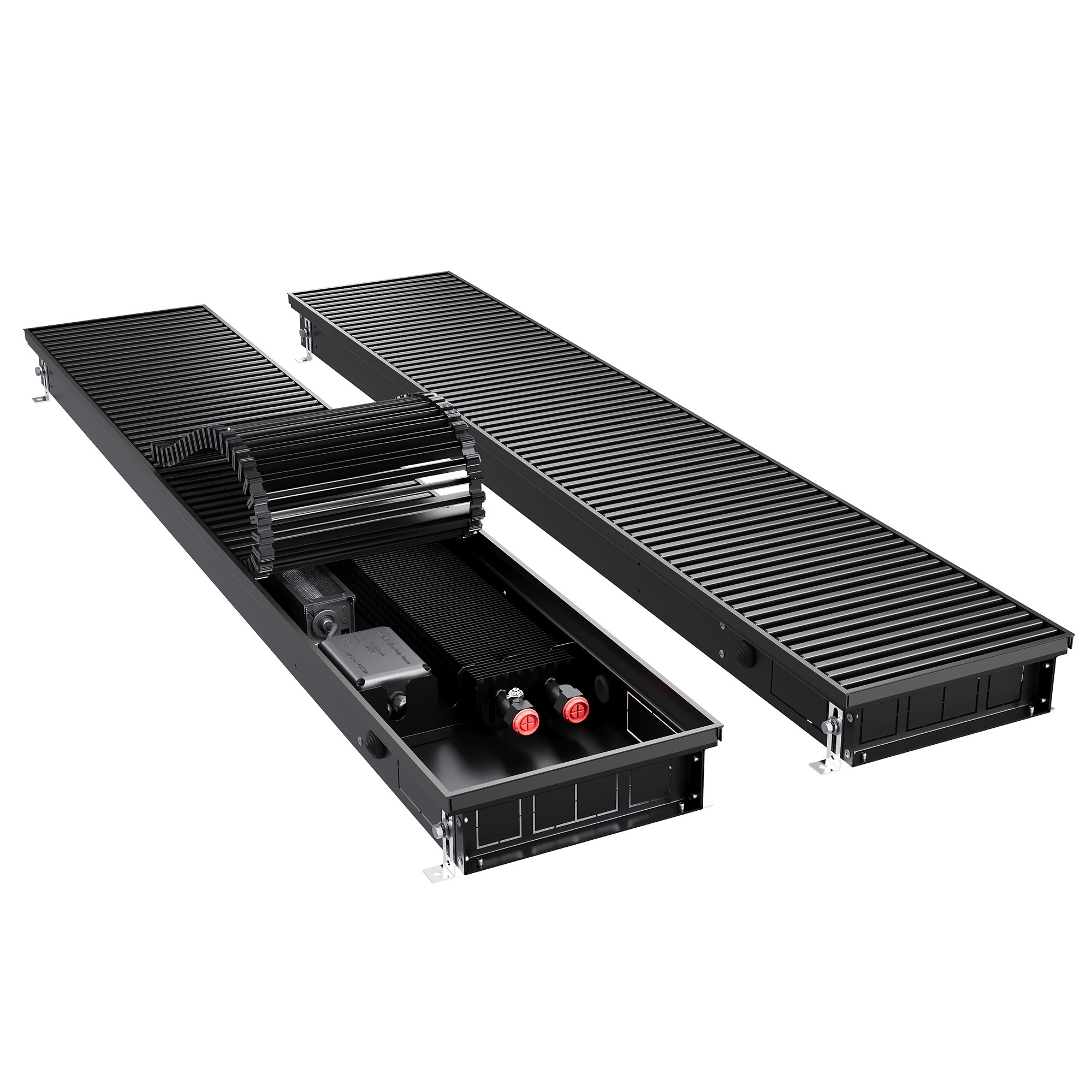 Конвектор внутрипольный Royal Thermo ATRIUM TURBO-80/250/1900-DG-U-BL