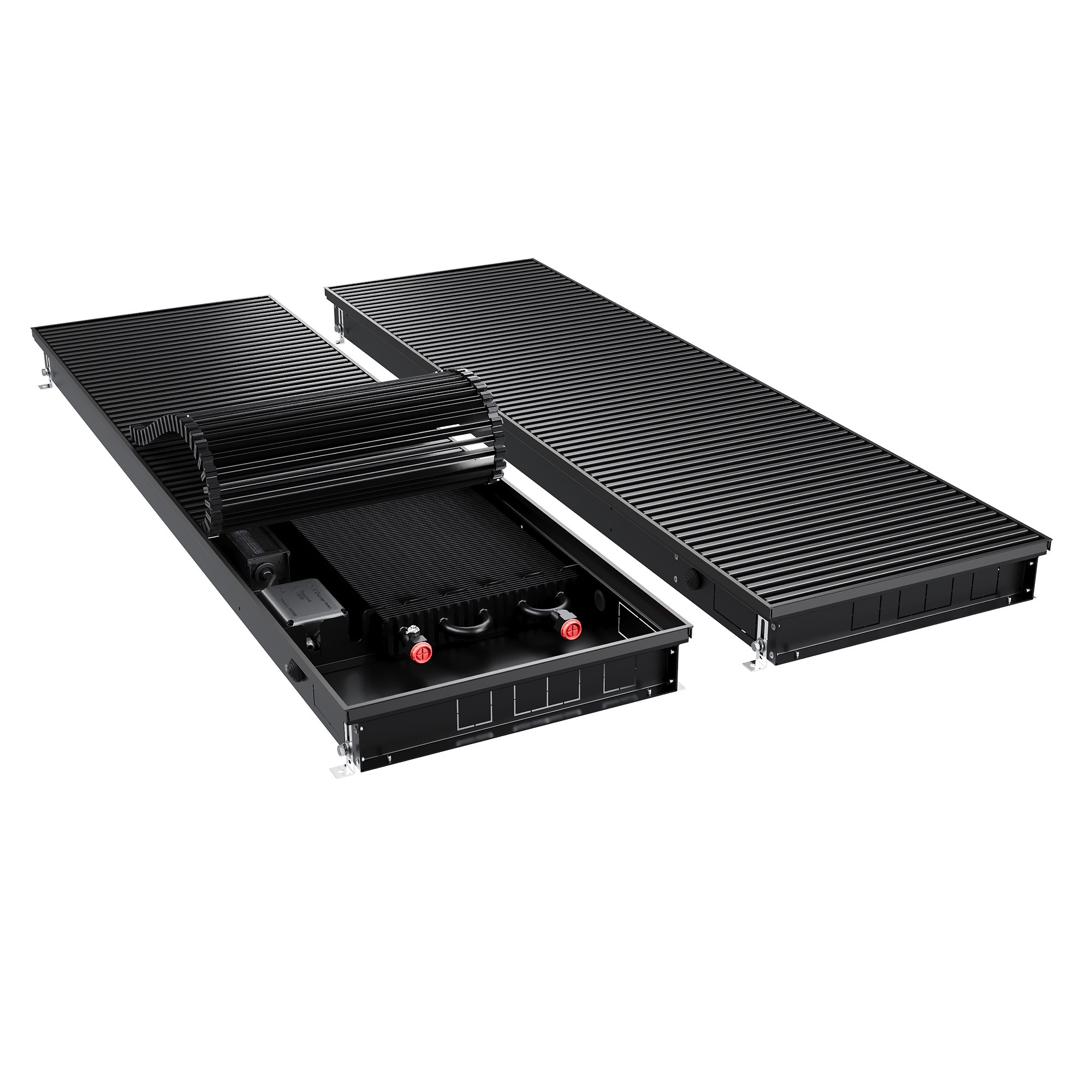 Конвектор внутрипольный Royal Thermo ATRIUM TURBO-80/400/2600-DG-U-BL