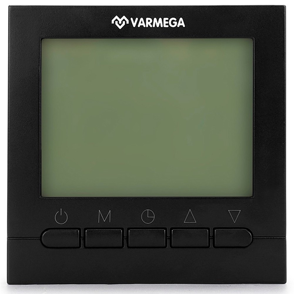 Термостат комнатный VARMEGA, VM19222, проводной, черный