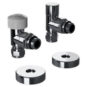 Набор термостатический угловой Royal Thermo Design Pro 15мм М30х1,5 (Хром)