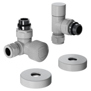 Набор термостатический трехосевой Royal Thermo Design Pro 15мм М30х1,5 (Белый)