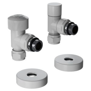 Набор термостатический угловой Royal Thermo Design Pro 15мм М30х1,5 (Белый)