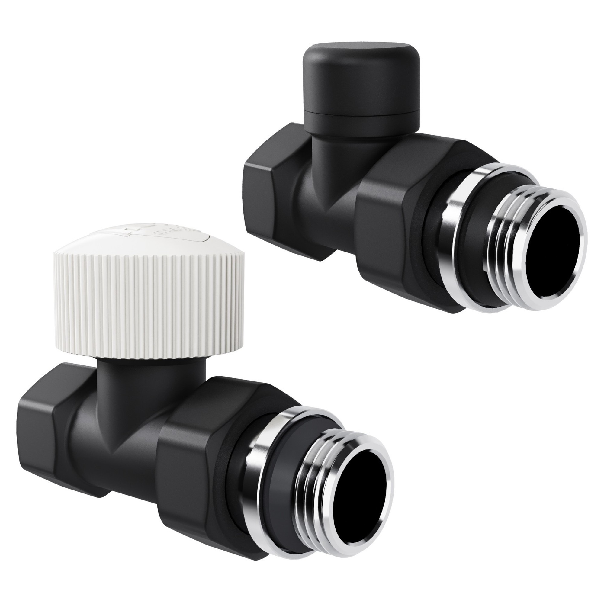 Набор термостатический прямой Royal Thermo Design 1/2"М30х1,5 (Черный)
