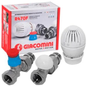 Комплект термостатич. Giacomini 1/2" - прям., R470FX043