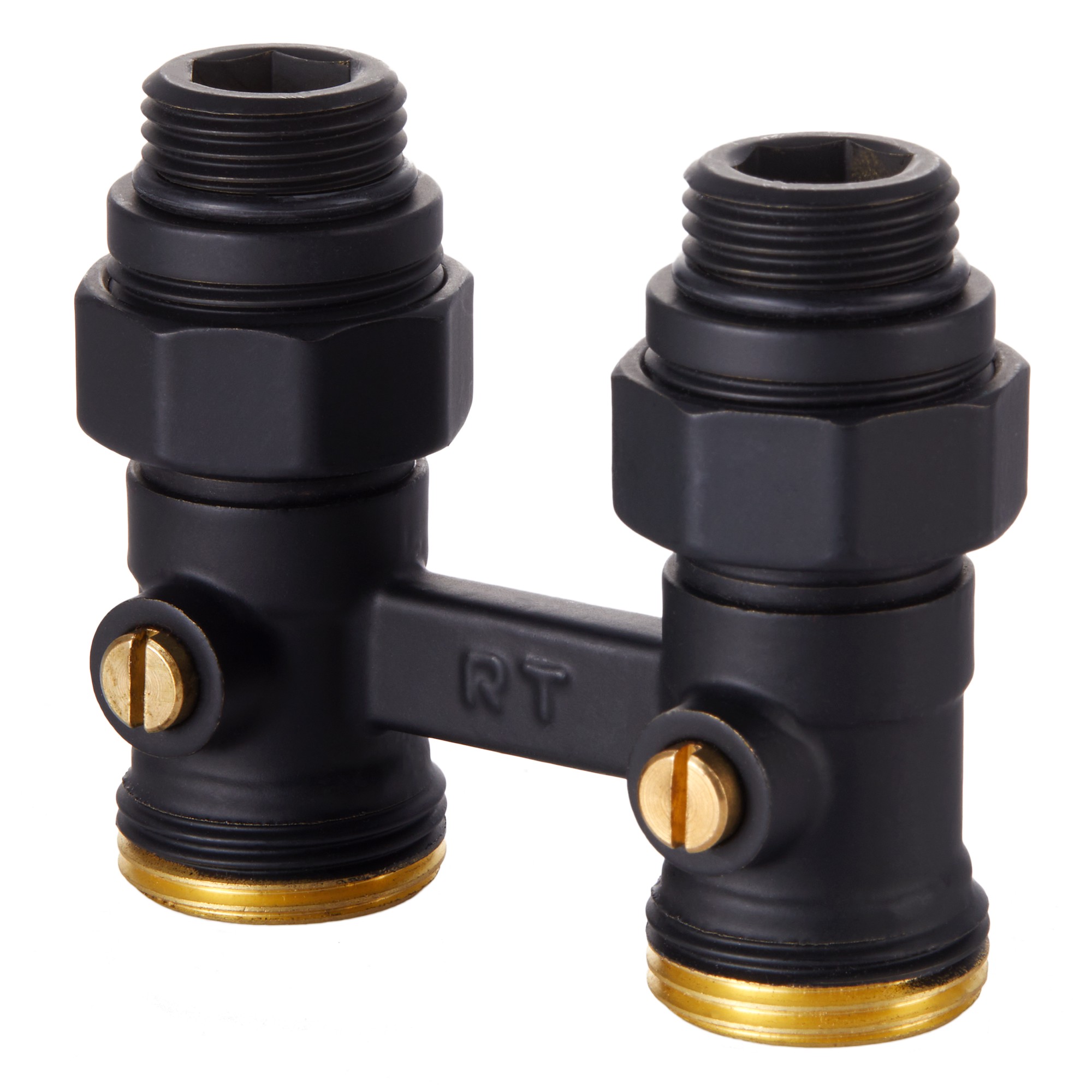 Узел нижнего подключения Royal Thermo прямой 1/2"х3/4" EK (черный)