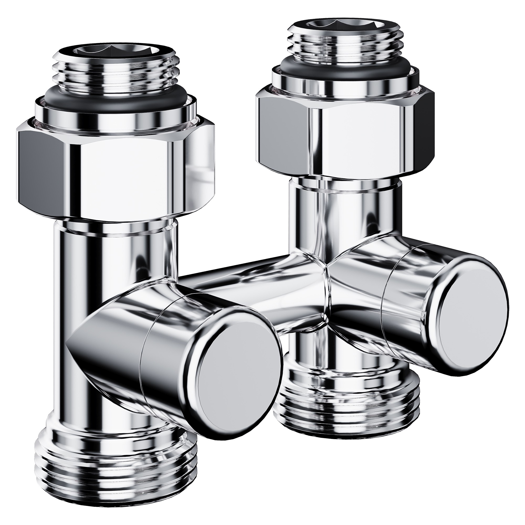 Узел нижнего подключения Royal Thermo Design прямой 1/2"х3/4"EK (хром)