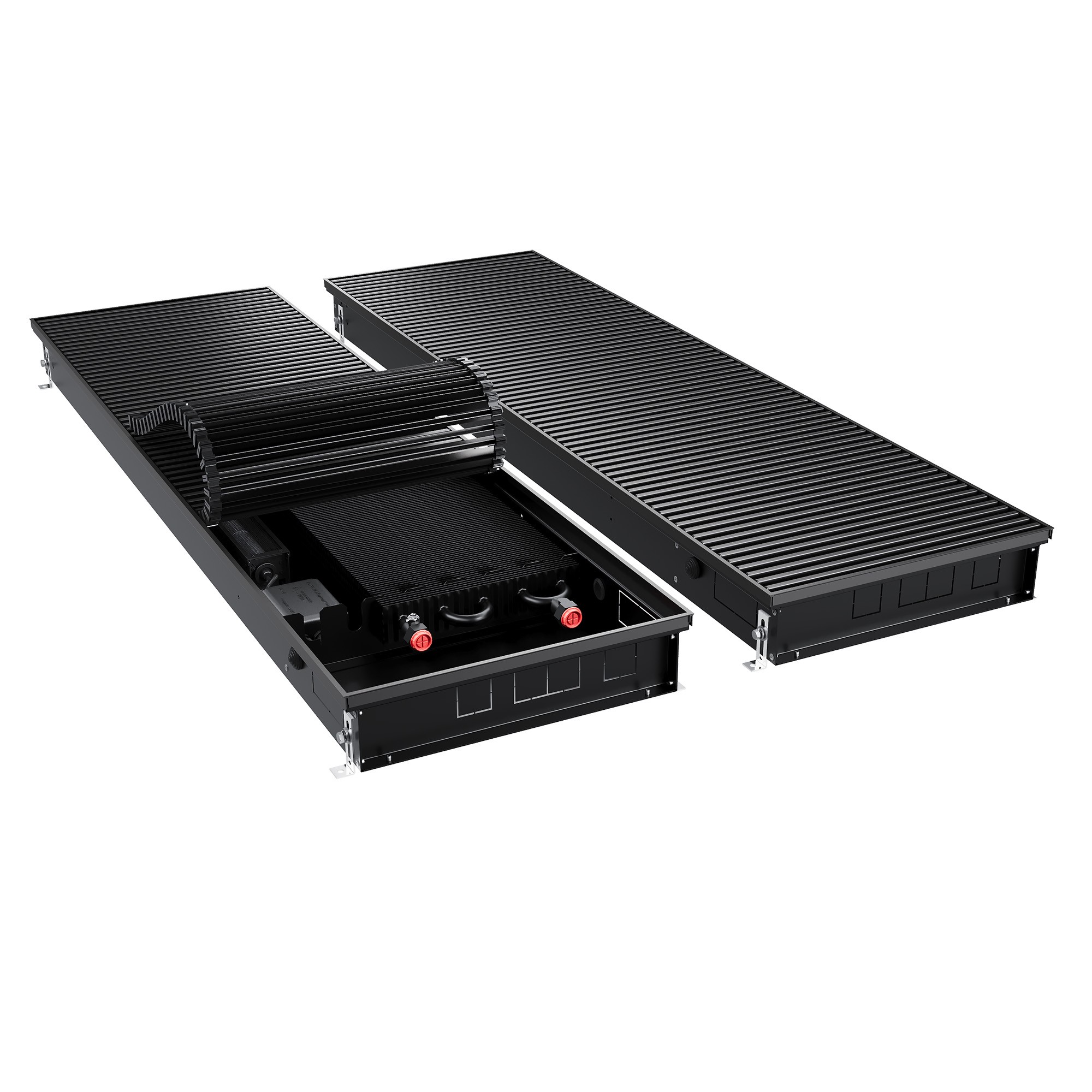Конвектор внутрипольный Royal Thermo ATRIUM TURBO-90/400/2300-DG-U-BL