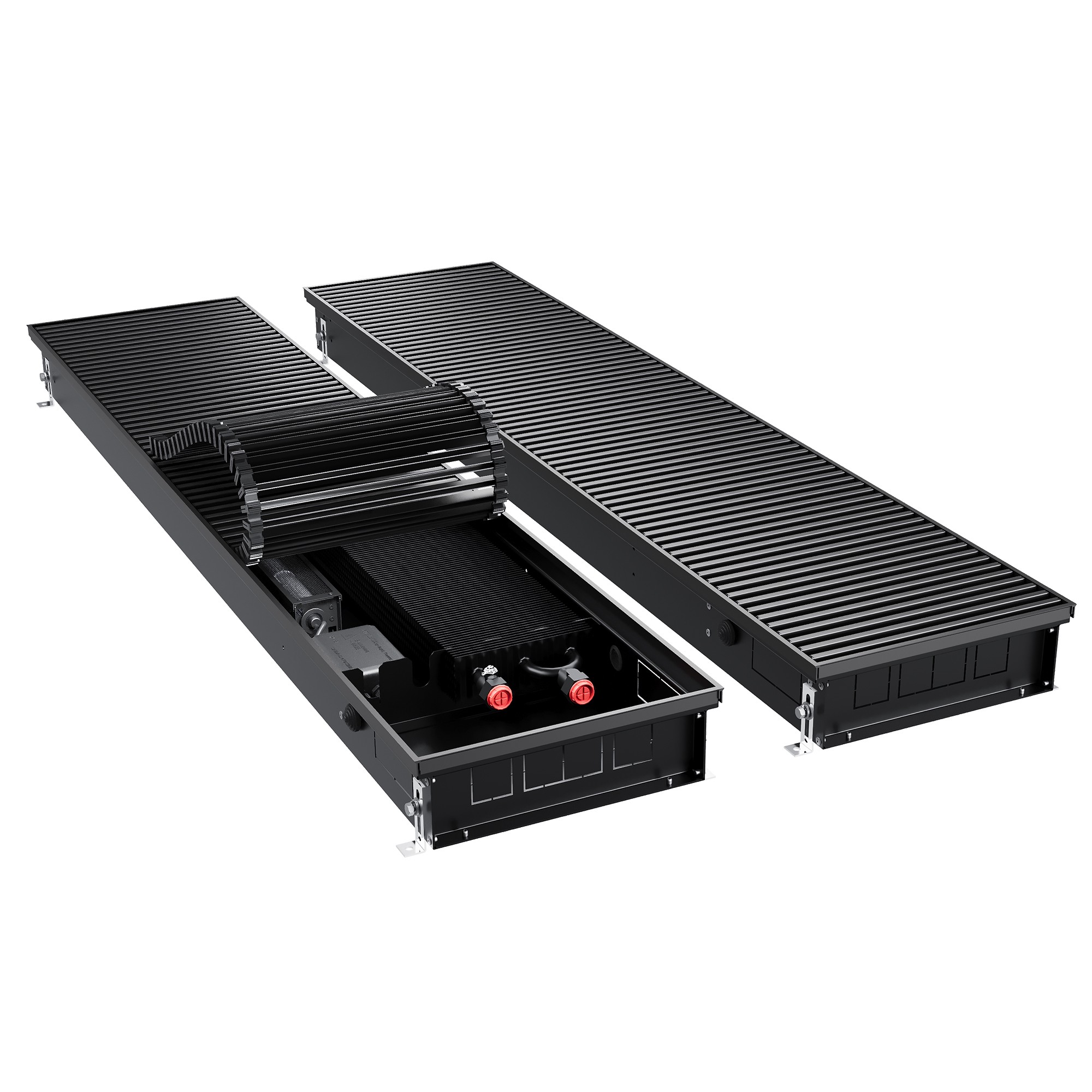 Конвектор внутрипольный Royal Thermo ATRIUM TURBO-90/300/1400-DG-U-BL