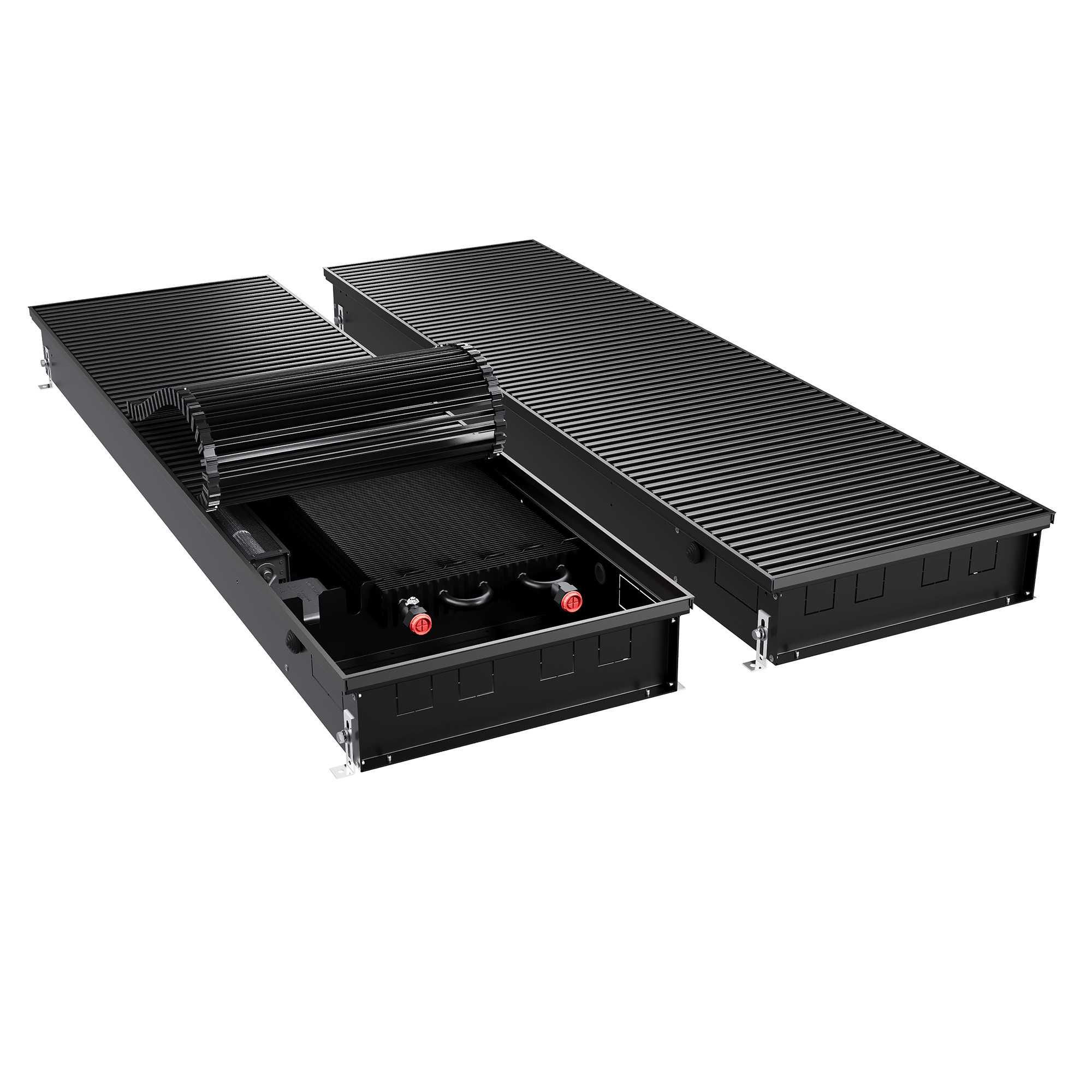 Конвектор внутрипольный Royal Thermo ATRIUM TURBO-110/400/1100-DG-U-BL