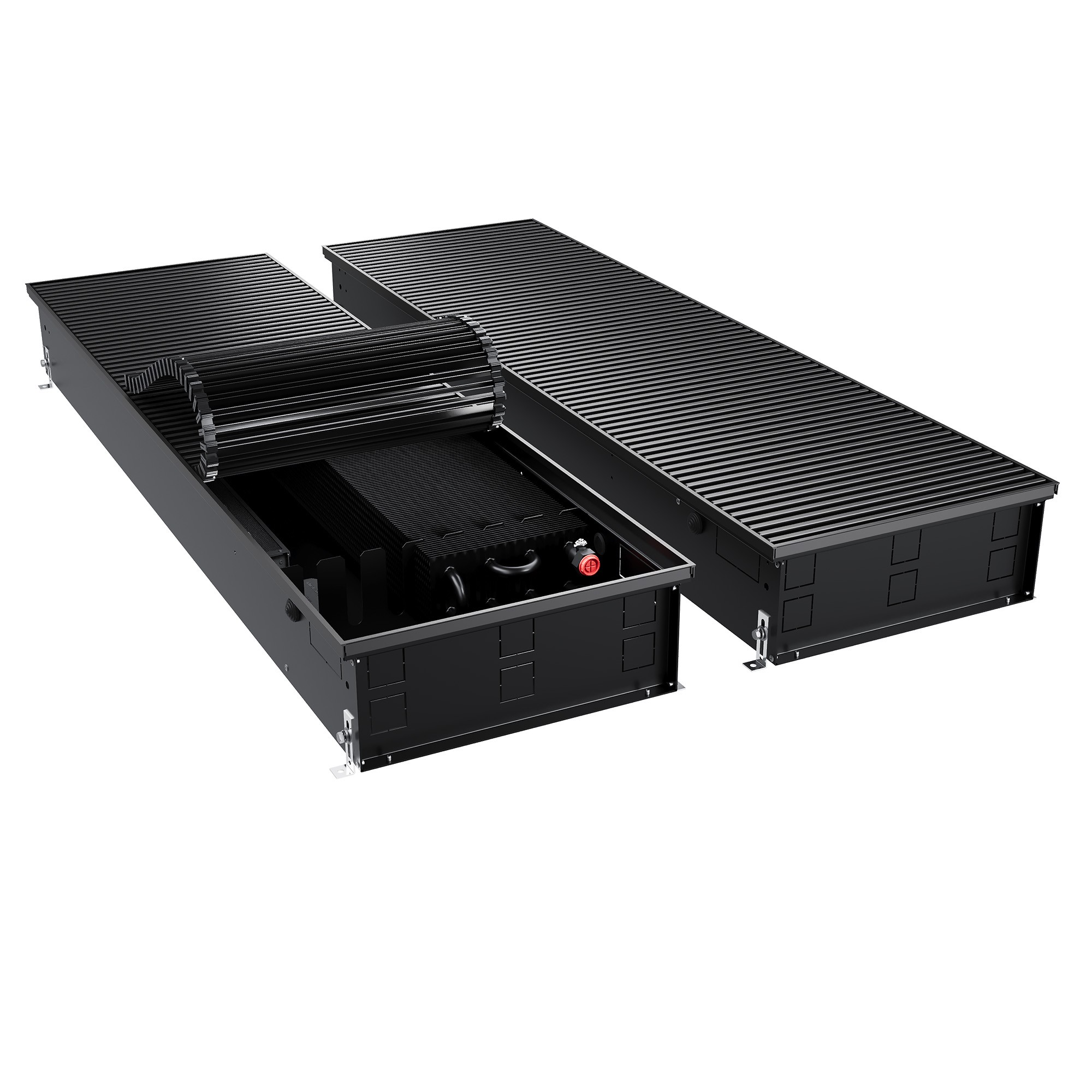 Конвектор внутрипольный Royal Thermo ATRIUM TURBO-150/400/2200-DG-U-BL