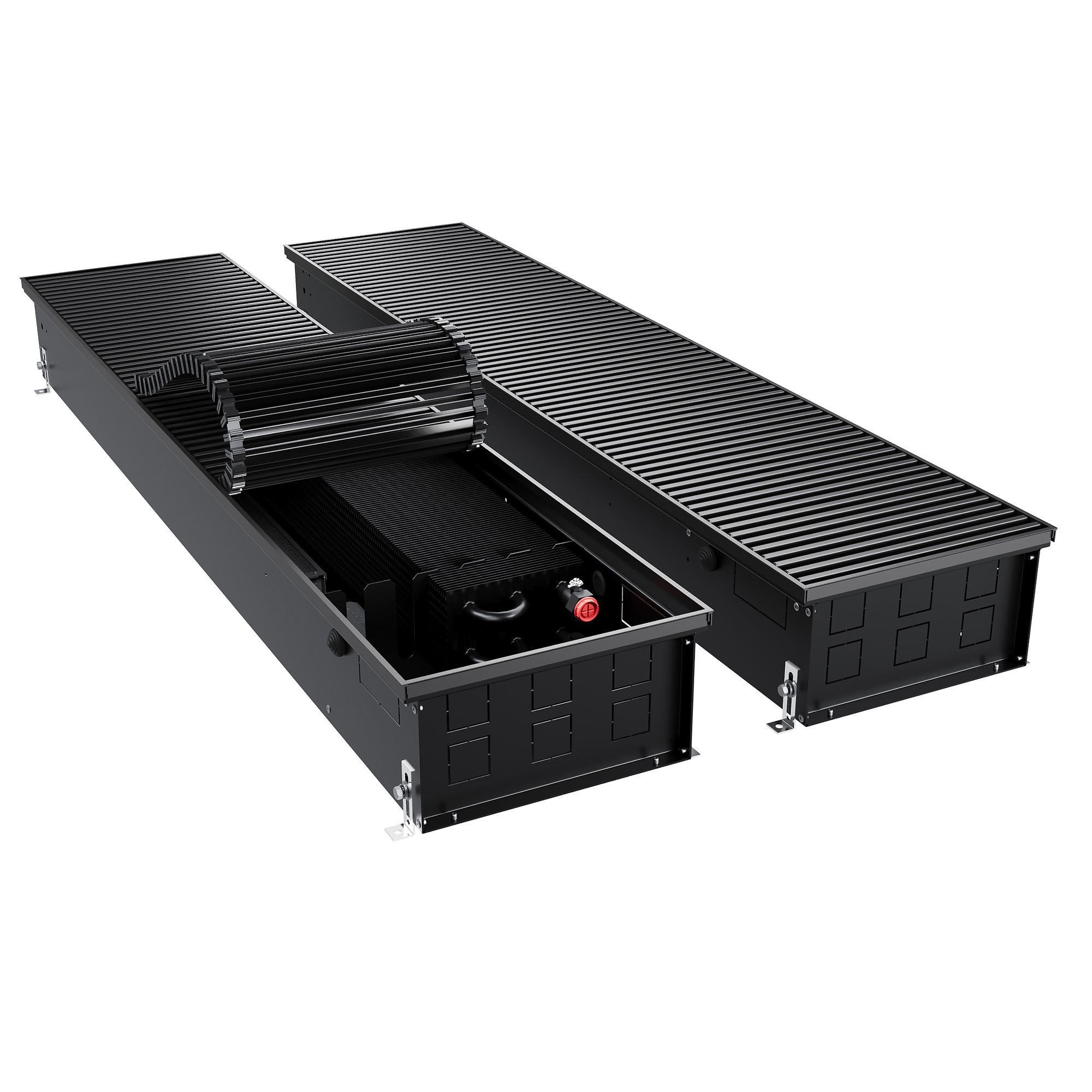 Конвектор внутрипольный Royal Thermo ATRIUM TURBO-150/300/1200-DG-U-BL
