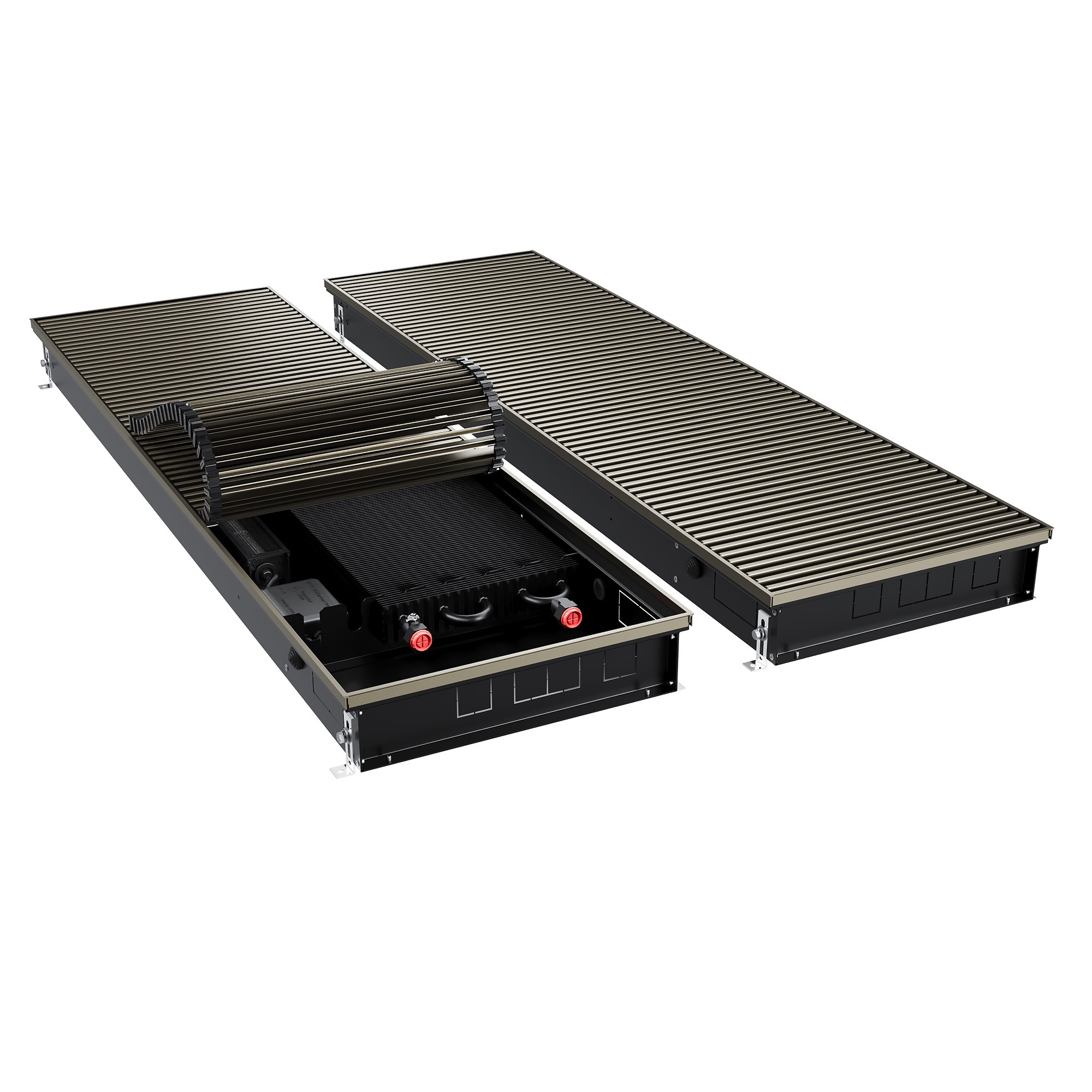 Конвектор внутрипольный Royal Thermo ATRIUM TURBO-90/400/2200-DG-U-DB