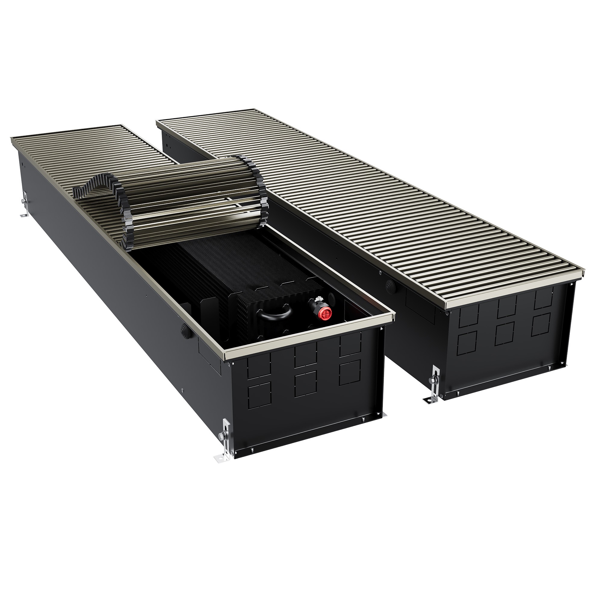 Конвектор внутрипольный Royal Thermo ATRIUM TURBO-190/300/2400-DG-U-LB