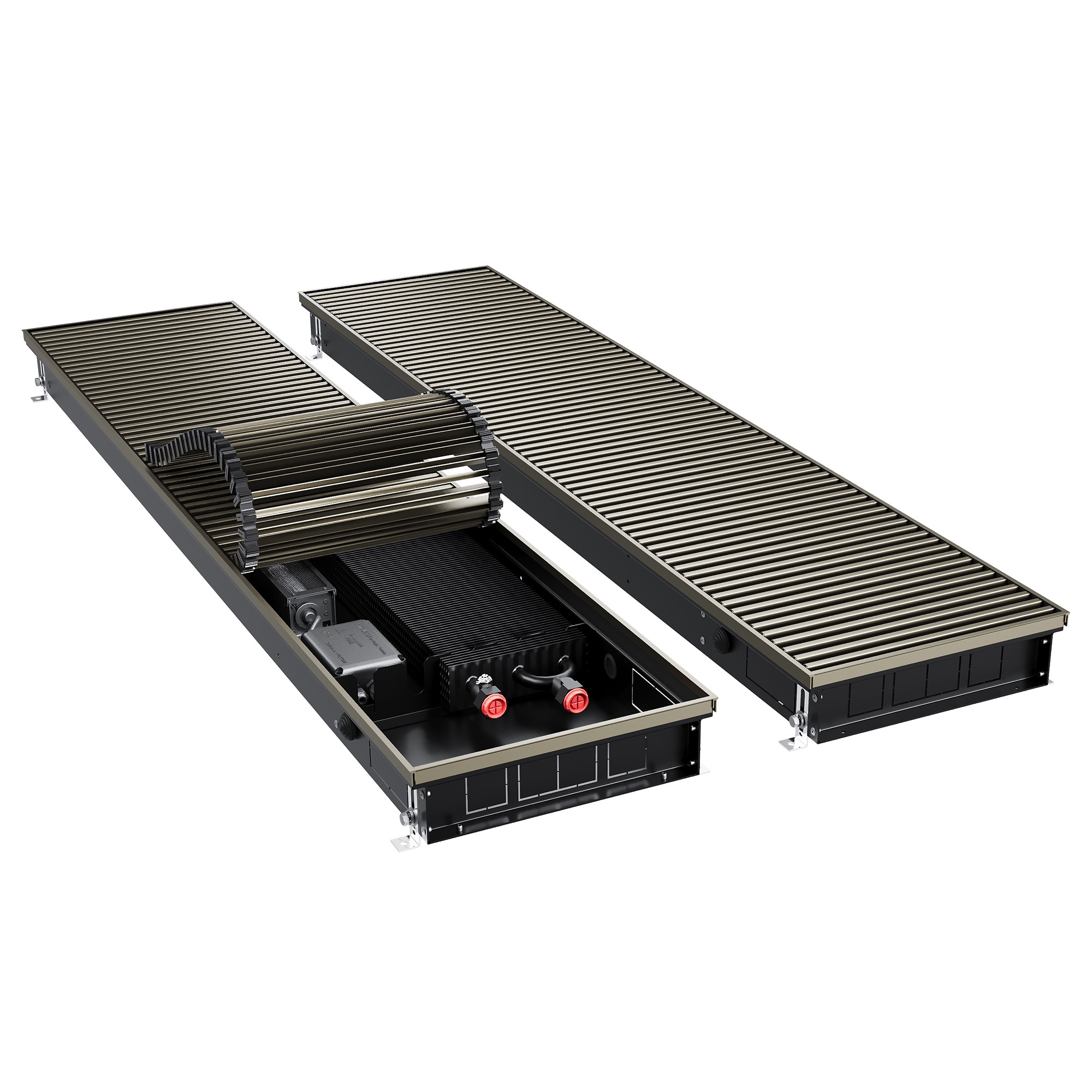 Конвектор внутрипольный Royal Thermo ATRIUM TURBO-80/300/2200-DG-U-DB